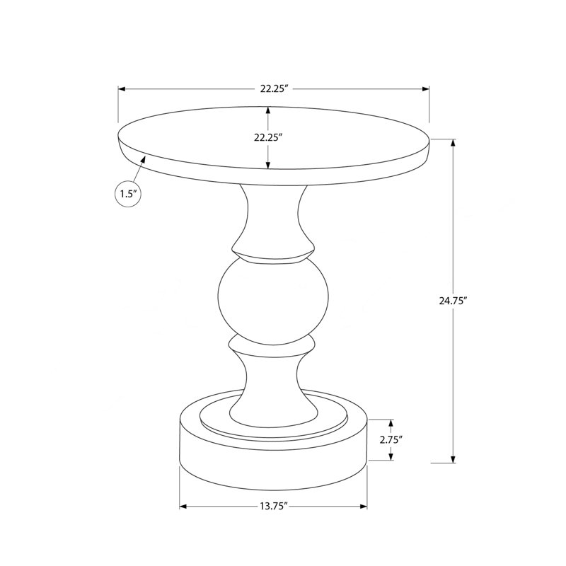 Table d'appoint, intérieure ou extérieure, table de bout ronde pour chambre à coucher