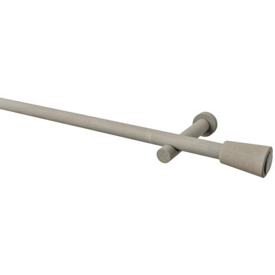 Arsos Wood Single Curtain Rod