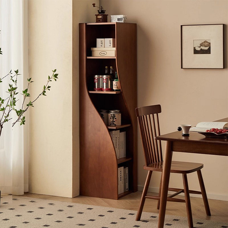 Nut-Brown Solid Wood Corner cabinet