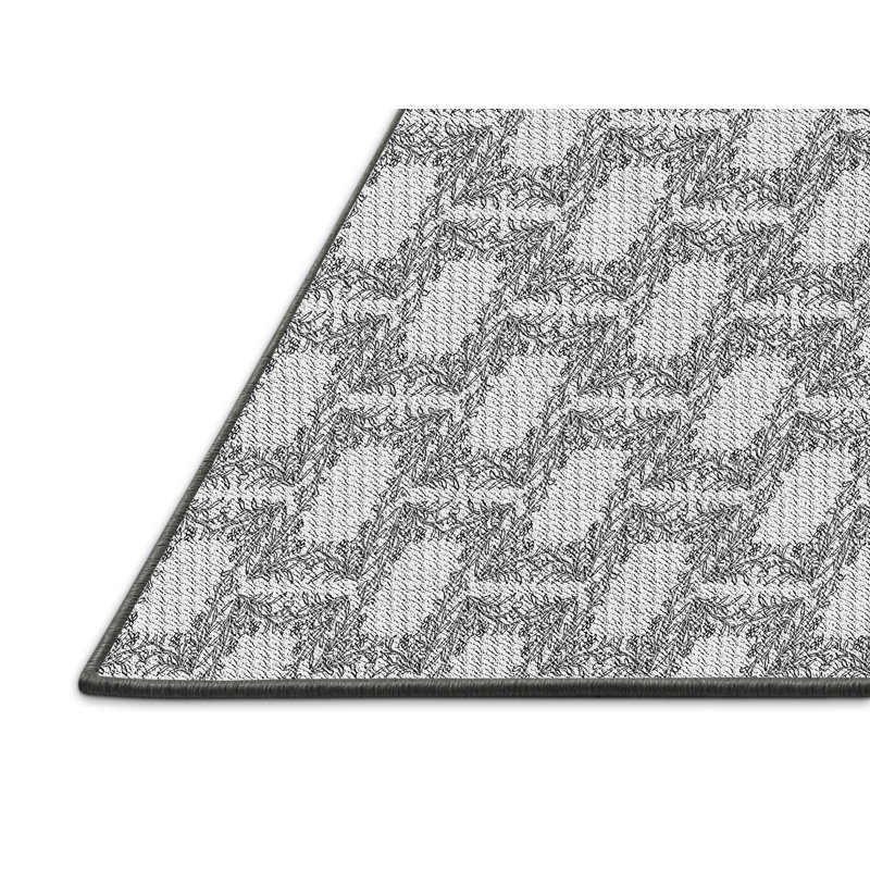 Tapis gris à motif géométrique Kist, Rectangle 5 pi x 7 pi