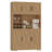 Hempel 70.9"H Kitchen Pantry With Charge Station, 55.1"W Farmhouse Style Pantry Cabinet with Microwave Shelf & Adjustable Shelves-188759883