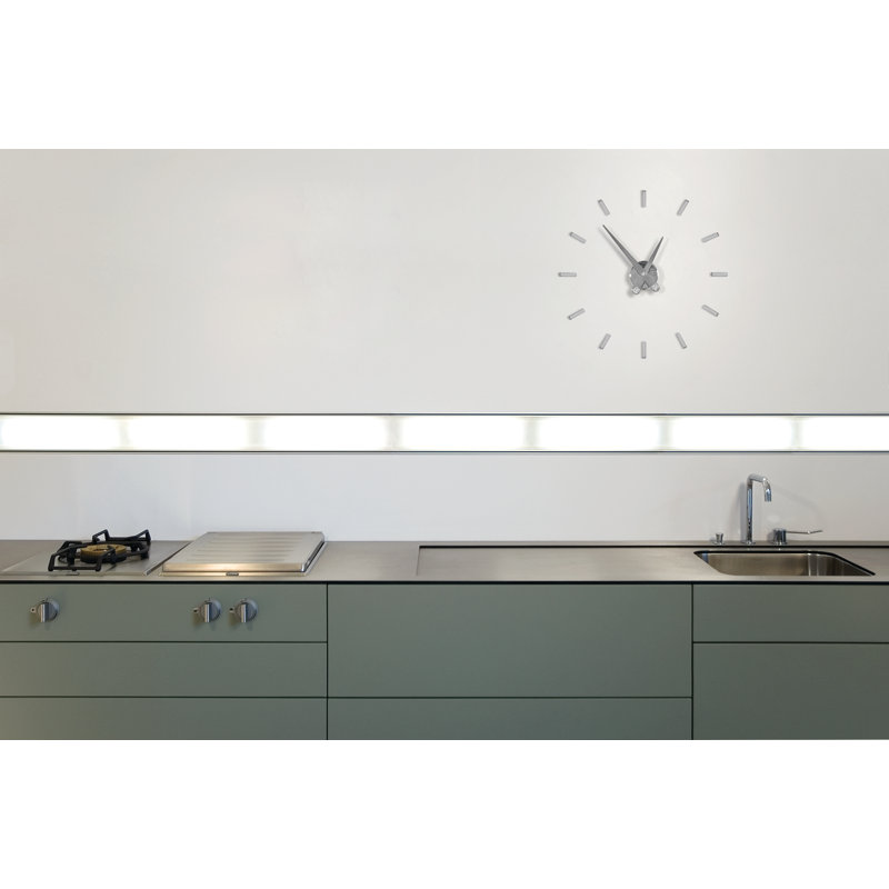 Puntos Suspensivos Metal Analog Wall Clock, White