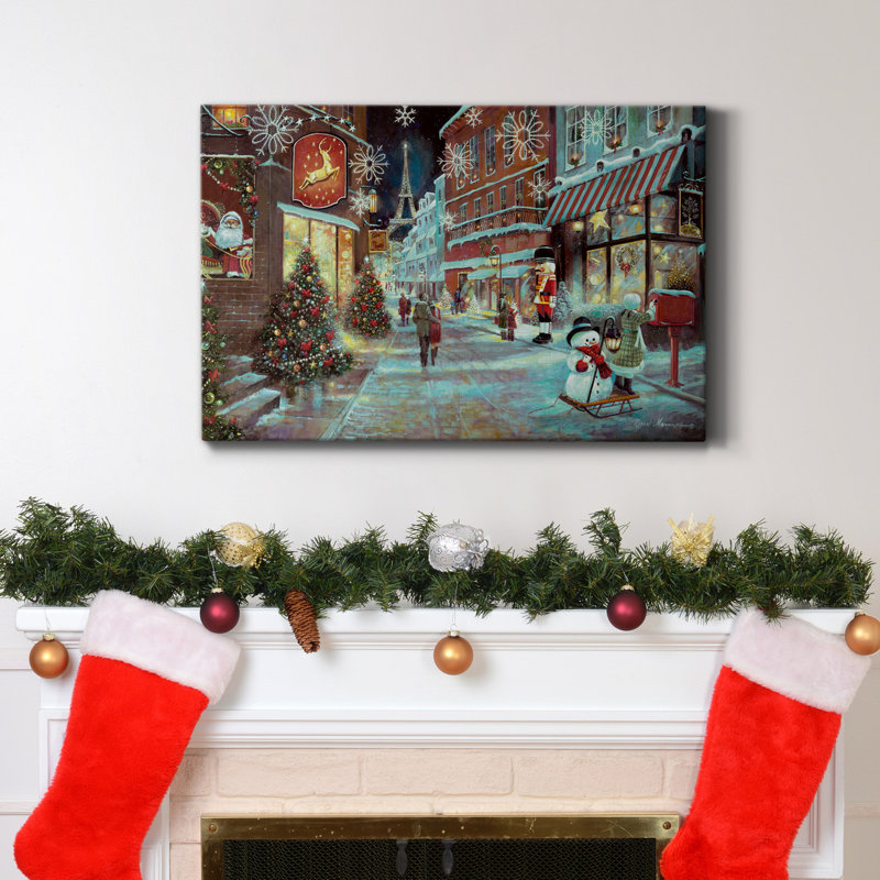 " Paris Christmas ", 12" H x 18" W x 1" D