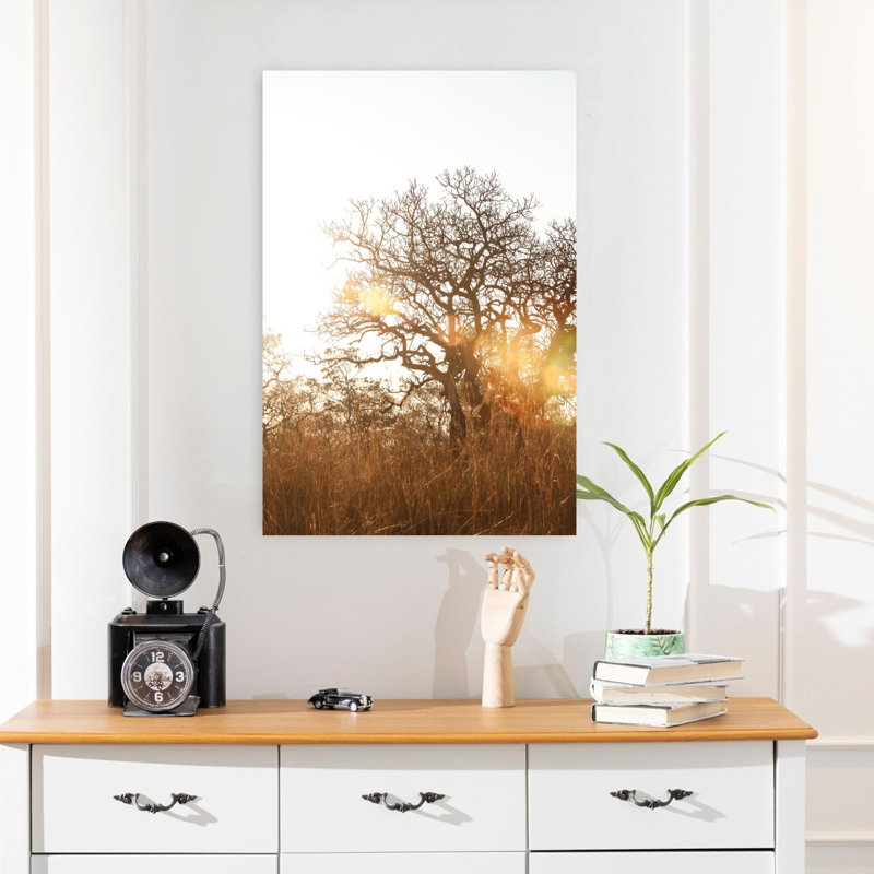 Art contemporain contemporain, paysage de forêt abstrait, H 24 po x l 16 po
