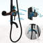 Douchette en acier inoxydable noire