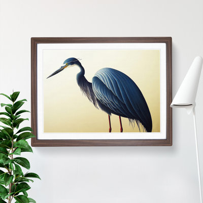A Dazzling Heron Bird - Framed Print