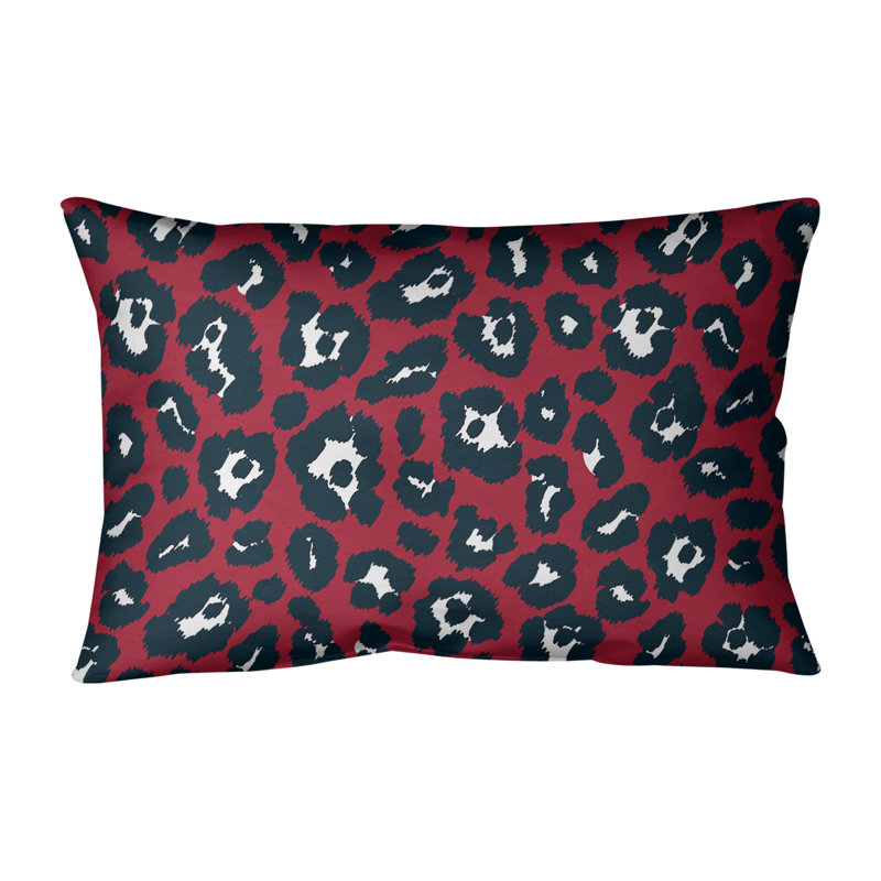 Housse de coussin rectangulaire Houston football, Rouge, Polyester filé