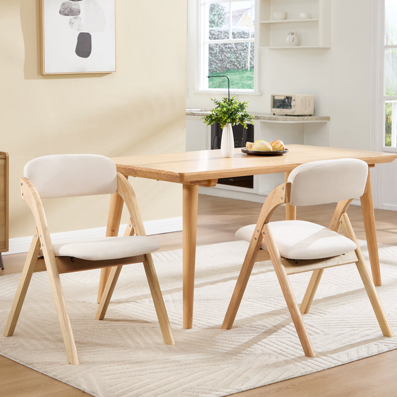Chaise rembourrée empilable rembourrée et rembourrée, Beige / Naturel