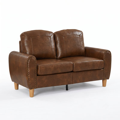 59" Classic Rolled Arm Living Room Sofa with Nailhead Trim