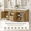 Freestanding Standard Double Vanity Bathroom Vanity With Marble Top