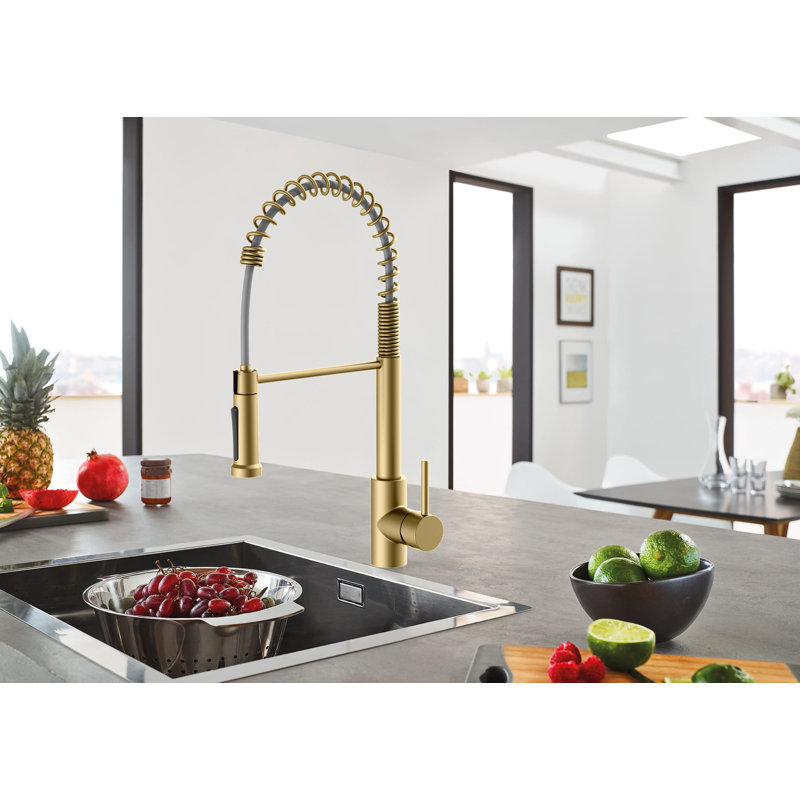 Vetta Pull Down Kitchen Faucet, Gold