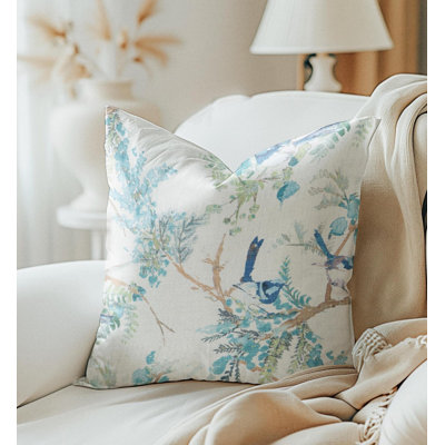 Housse de coussin en lin beige