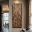 Art mural encadré sur toile - tons de terre industriels abstraits avec motif vertical délavé - 16 po x 16 po, 24 po x 24 po-595320850-595320853