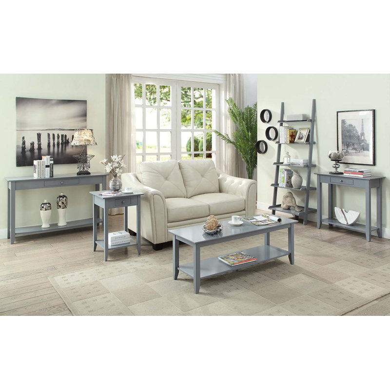 Carbin Solid Wood Coffee Table, Gray