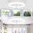  20" White Modern Flush-mount Ceiling Fan Light With Curved Led For Cozy Bedrooms & Living Areas