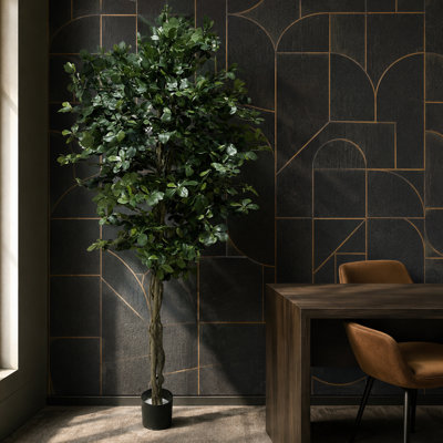 Fire Retardant Artificial Tree 180cm Faux Palm Tree in Pot Liner