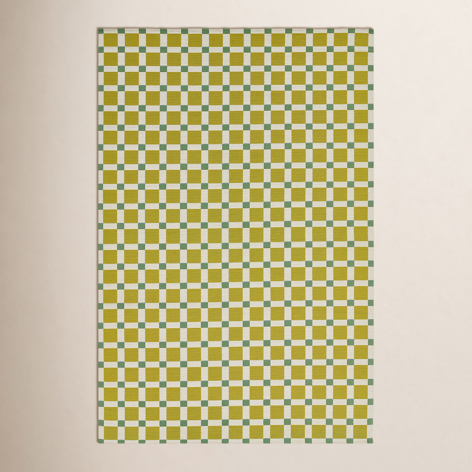 Icon Green Geometric Outdoor Rug, Rectangle 5'3" x 7'6"