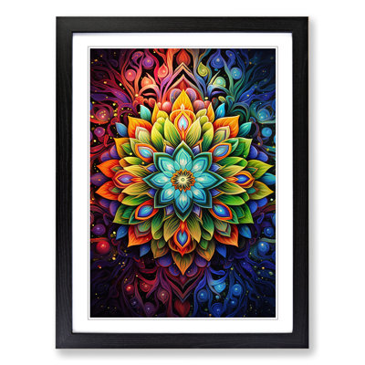Mandala Modern - Single Picture Frame Print on Wood