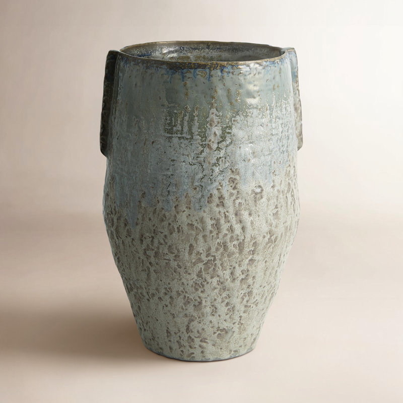 Ceramic Table Vase, 11" H x 7.25" W x 7.5" D