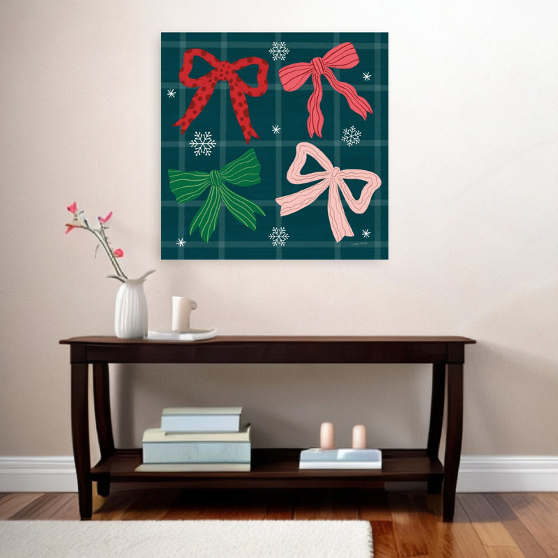 Affiche murale contemporaine abstraite Jolly Bows IV, H 36 po x l 36 po