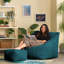 Bean Bag Bazaar Natalia Corduroy Armchair Bean Bag and Square Footstool-69546805