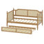 Classic Design Daybed Featuring a Pull-Out Trundle for Small Areas and Visitor Accommodation-609261735