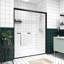 Aluminum Frame Double Sliding Glass Shower Enclosure With 1/4" (6mm) & Tempered Glass, Safe Design, - Crash Angle For Bathroom Rust Handle