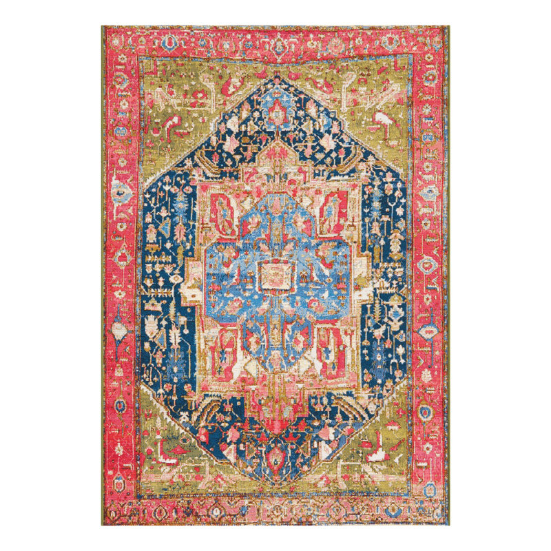 Multi Limon Indoor/Outdoor Traditional Rug, Rectangle 4' x 6'