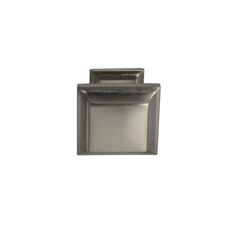 Origins 1 5/16" Length Square Knob, Brushed Nickel