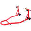 Support pour moto avec support à bras pivotant avant et arrière 1000LB noir et rouge-126116044