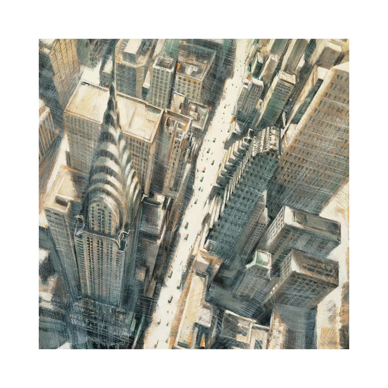 Aerial View Chrysler Bldg by Matthew Daniels - Wrapped Canvas Print, 66.04 cm H x 66.04 cm W x 3.175 cm D