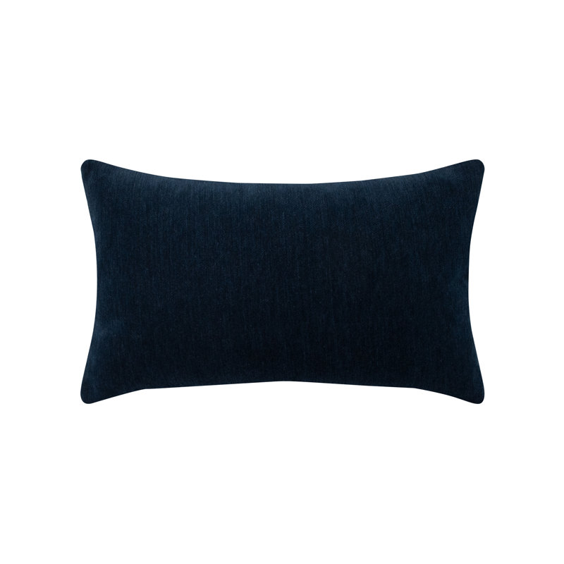 Luxe Velour Outdoor Rectangular Sunbrella® Pillow Cover & Insert, Indigo