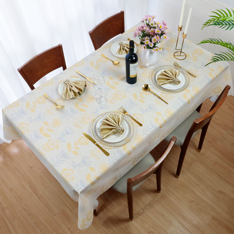 Jakari Rectangular Floral Tablecloth, 78" x 52"