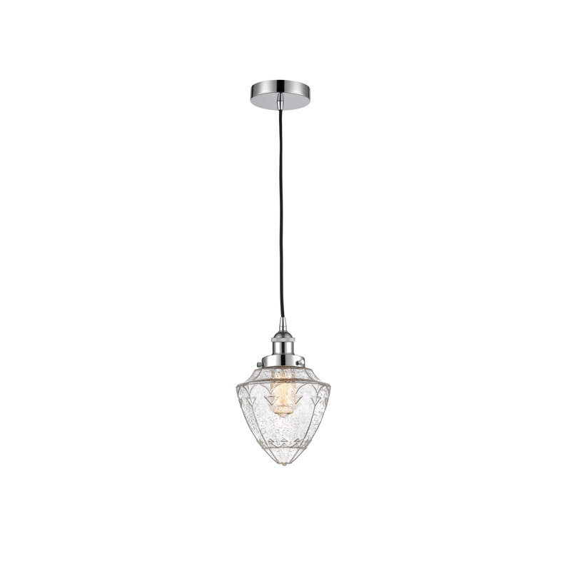 Lanaija 1 - Light Single Pendant, 11.75" H x 7" W x 7" D, Polished Chrome