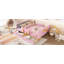 Lit plateforme double avec tiroirs de rangement, structure de lit en bois massif-124917480-124917479