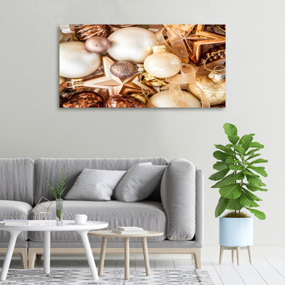 Christmas Baubles - No Frame Print on Canvas