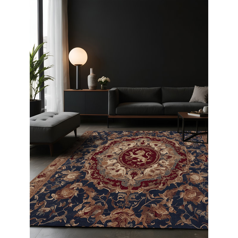Tapis brun soyeux et moelleux, Carré 4 pi