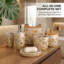 Valencia Collection Polyresin Bathroom Set Elegant Accessories for Christmas Modern Home Decor