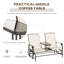 Banc oscillant d'extérieur avec table centrale Outsunny-2098703912