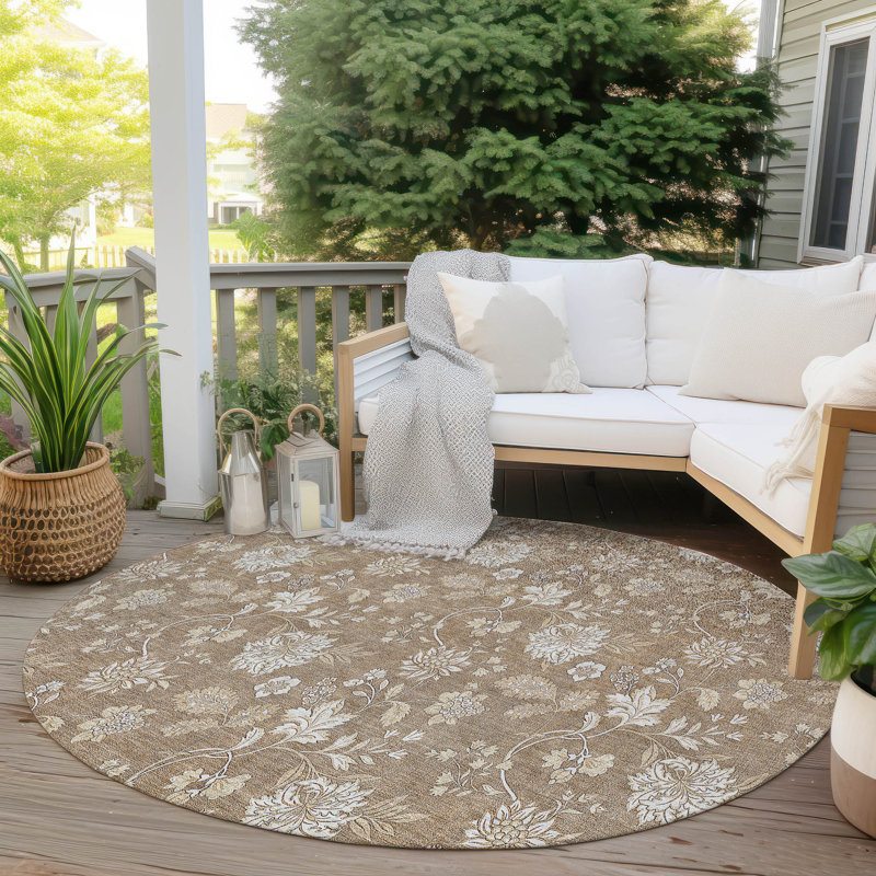 Tapis intérieur / extérieur Myqueal, Rond 8 pi