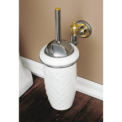 Grand 13,4 po H Brosse de toilette murale et support