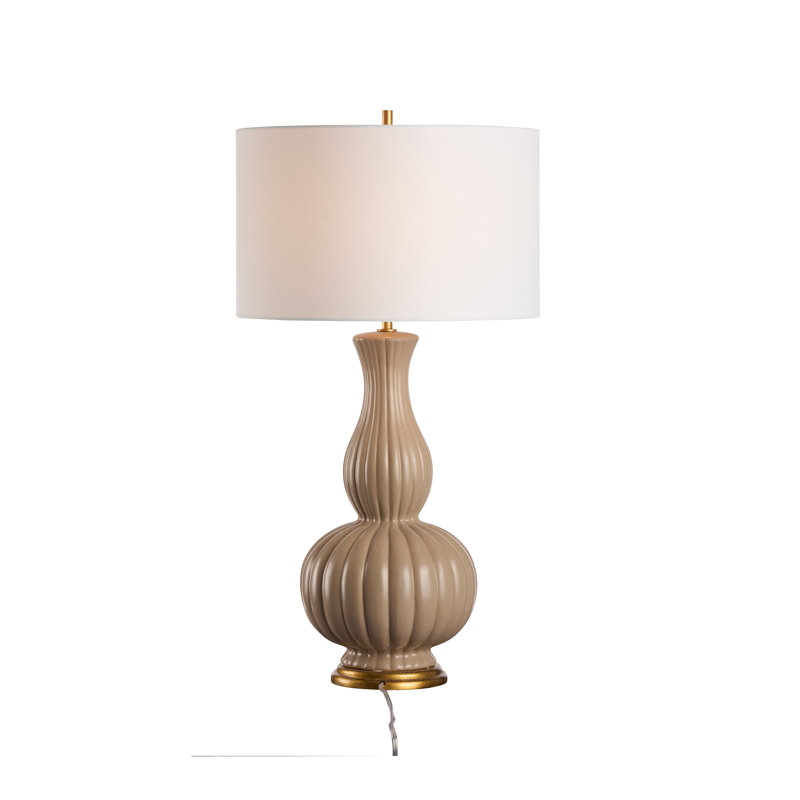 Augusta Lamp - Olive, Beige/Gold