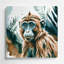 Wildlife Vervet Monkey White Metal Wall Art-302848236