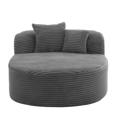 Modern Chaise Lounge Sofa Boneless Couch 51.6" Sofa Bed Compression Sofa Couch With Two Supportive Pillows For Living Room