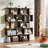 62" H Geometric Bookcase S-shaped 5-tier Room Divider-663637666