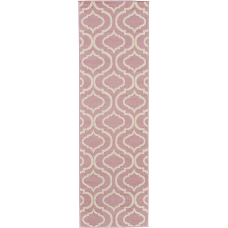 Tapis rose Sheron, Tapis de couloir 2 pi 3 po x 7 pi 3 po