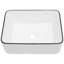 Lavabo vasque rectangulaire moderne en céramique 16 po x 12 po - Accessoire de salle de bain-76691415