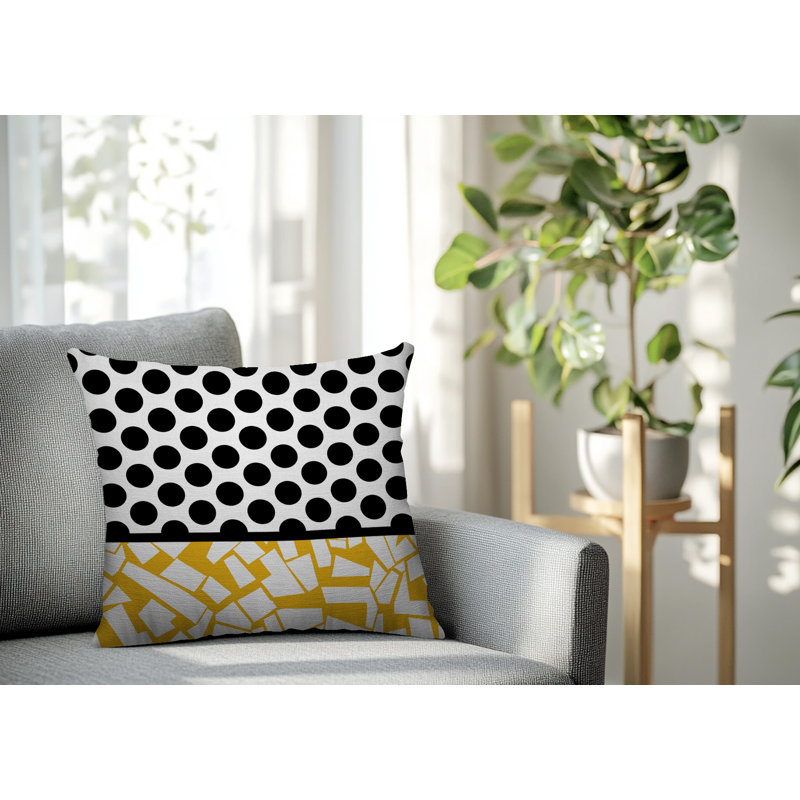 Oreiller carré réversible intérieur / extérieur Miva, Carré 16 po, Jaune