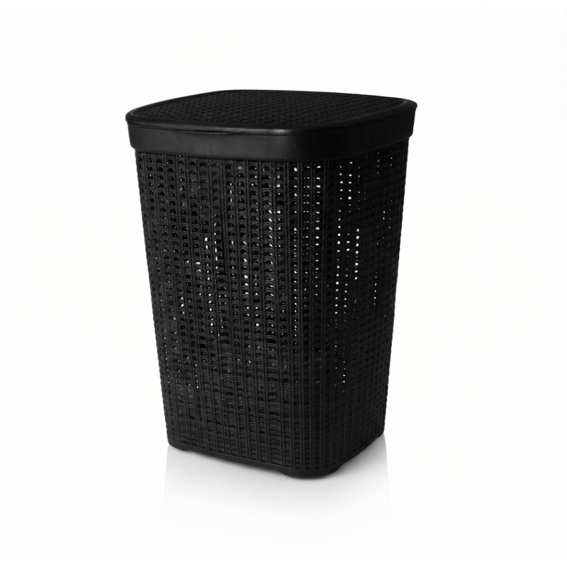 55L Purple Laundry Hamper - Space-Saving Tall Basket for Dorms, Bathrooms, and Closets. 22" x 17", Purple