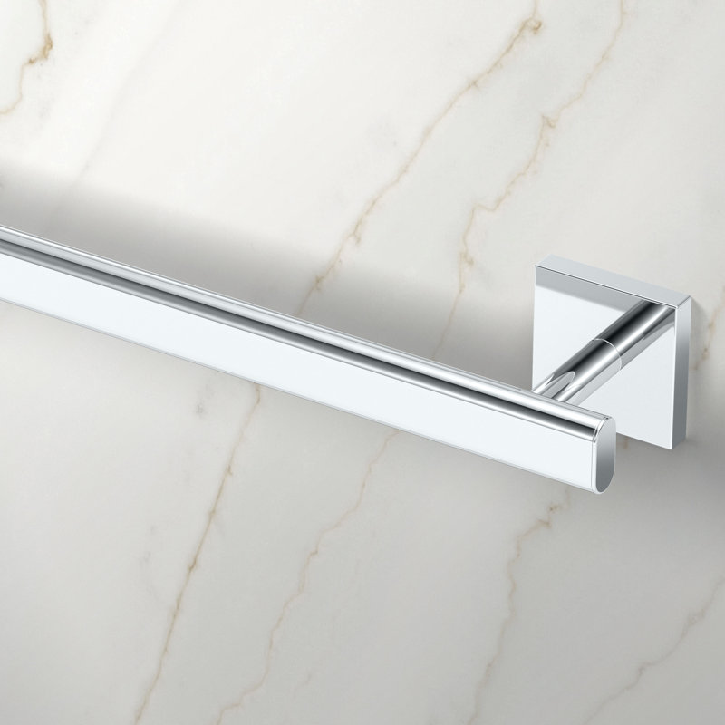 Porte-serviettes mural Elevate | Porte-serviettes pour salle de bain, Chrome, H 2 po x L 32,38 po x P 2,6 po